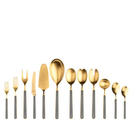 Mepra Fantasia Ice Gold Flatware Set - 67 Pieces - Vicuna 10I622067OI