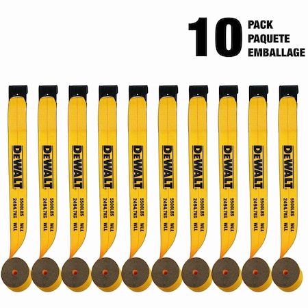 Dewalt 4" x 30' x 5500WLL W STRAP, 10PK DXBC90089-10PK