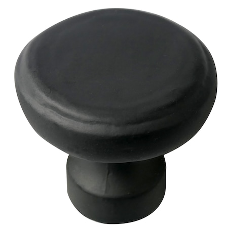 Mng Hardware Large Button Knob - Riverstone - Matte Black 84320