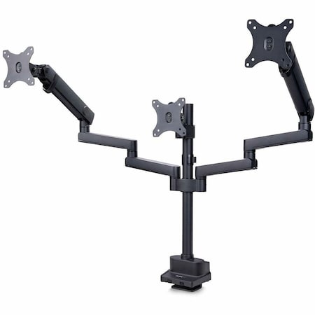 Startech.Com Triple Monitor Desk Mount For Up To Three 27in Screens, VESA 75x75/100x100, Tool-Less Arm Adjustmen 3MP2AG-MONITOR-ARM