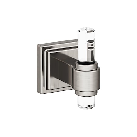 Amerock Glacio Clear/Brushed Nickel Contemporary Single Robe Hook BH36060CG10