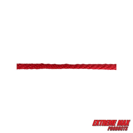 Extreme Max 3008.0112 Solid Braid MFP Utility Rope - 3/8" x 25', Red 3008.0112