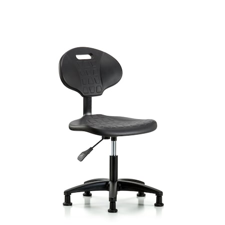 Blue Ridge Ergonomics Desk Chair Erie Desk Chair, Glides, No Arms, 17" to 22" Height, Black; Blue BR-TPDHCH-RG-A0-RG