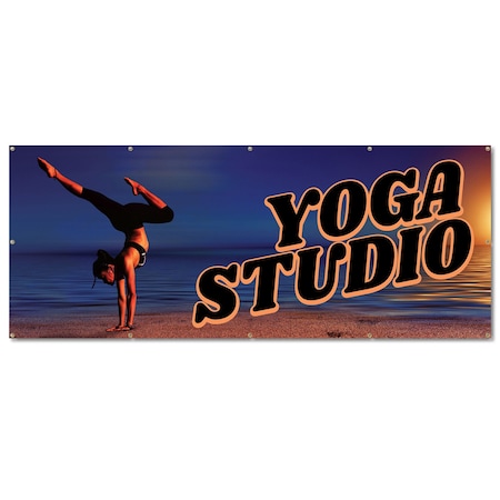 Signmission Yoga Studio, 48 Inch, Banner B-120-30442