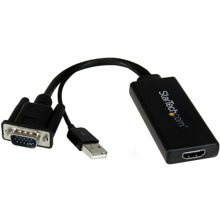 Startech.Com VGA to HDMI Adapter with USB Audio & Power - Portable VGA to HDMI Converter - 1080p VGA2HDU