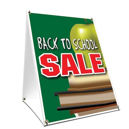 Signmission Back To School Sale, 36 Inch x 24 Inch A-frame Yard Sign, Plastic Sign SBC-2436-Back To School Sale
