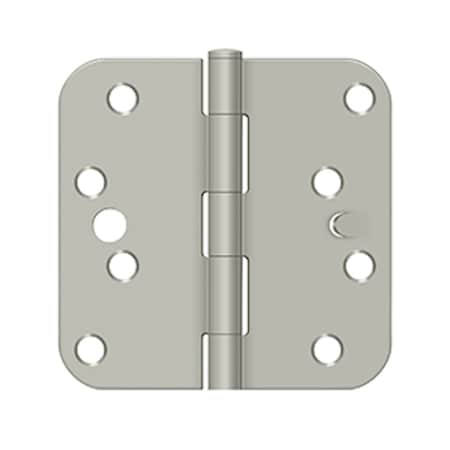 Deltana 4x4x5/8 Radius Hinge Security, Satin Nickel Finish S44R5BK15-S