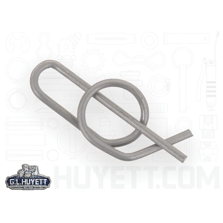 Huyett Ring Cotter Pin, Heavy Duty, 300-304 Stainless Steel, 0.041 in Dia x 0.844 in Effective Length RCSS-0250-H