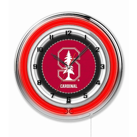 Holland Bar Stool Co Stanford University Double Neon 19" Clock Clk19Stnfrd