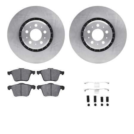 Dynamic Friction Co DFC Rotors with EURO 5000 Ceramic Brake Pads includes Hardware 6612-27187