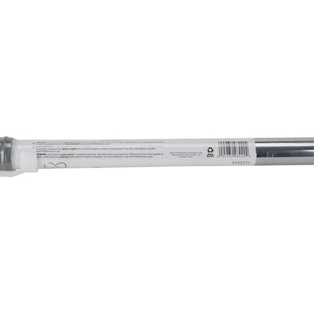 Simple Spaces Shower Curtain Rod, 7-1/2 lb, 36 to 63 in L Adjustable, 1 in Dia Rod, Steel, Chrome SD-SR36-C3L