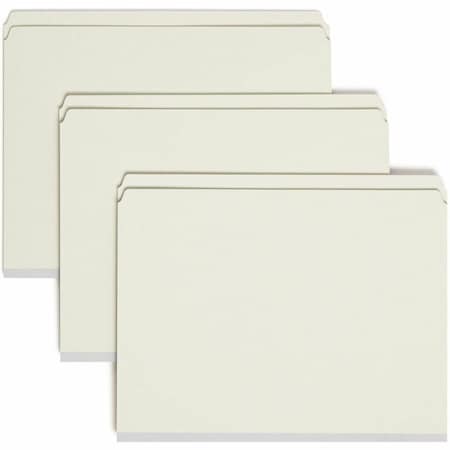 Smead File Folder, w/ 2 Fasteners, 2"Exp, Letter, 25/BX, Gray Green PK SMD14910
