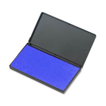 Vertex Charles Leonard, Inc  Foam Ink Pad, 2.75 in. x 4.25 in., Nontoxic, Reinkable, Blue VE518861