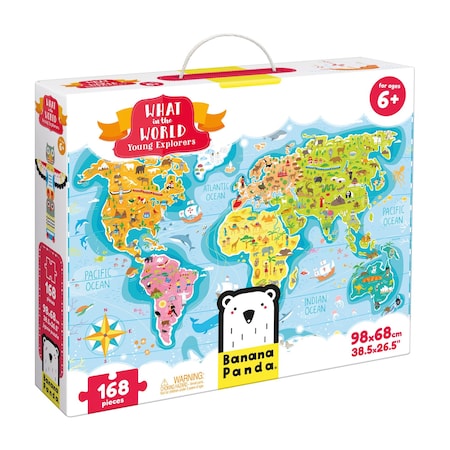 Banana Panda What in the World Young Explorers Jumbo Floor Puzzle, 168-Piece Set, Age 6+ 33672