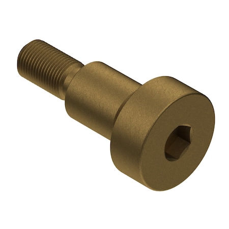 Ampg Cap Head Shoulder Bolts Tight Tolerance Smooth Hex Drive Coarse Thread 1/2in x 3in Brass BLTS30-0500-3000BRSP