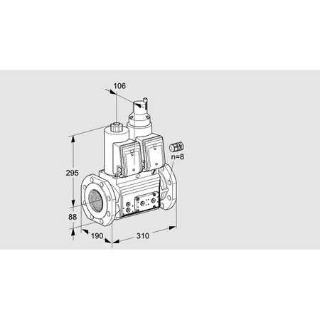 Honeywell Kromschroder VLV, DBL SOLND, 80MM ISO FLG, VCS780F05NLW KS88202750