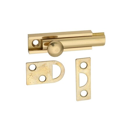 National Hardware V1922 Series Flush Bolt, 2 in L, Solid Brass, 1/PK N197-962