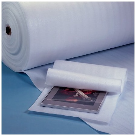Partners Brand Standard Foam Roll, 550 ft Roll Length, 18 in Roll Width, White, 4 Rolls Per Bundle FW18S18