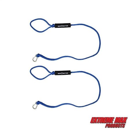 Extreme Max Extreme Max 3006.3119 BoatTector PWC Dock Line Value 2-Pack - 5', Blue 3006.3119
