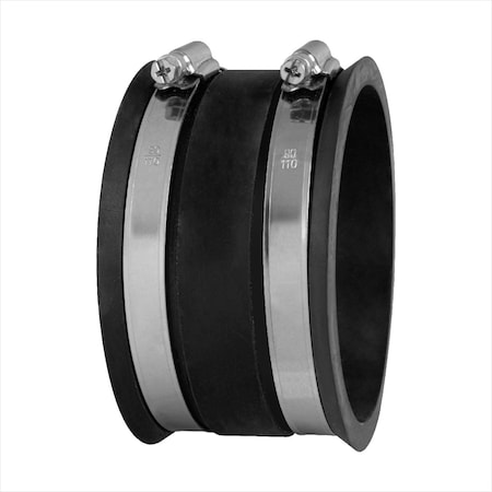 Powertec 4 in. Dust Control Flex Cuff with Steel Hose Clamps, Hose Connector Rubber Cuff Coupler 70149N