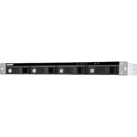 Qnap 4-bay 1U 12in short-depth rackmount 3.5in SATA HDD USB 3.0 type-C hardware RAID external TR-004U-US