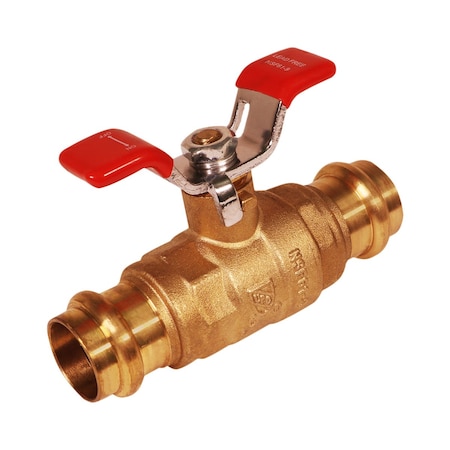 Everflow Press Double-O-Ring Press Ball Valve T-Handle, Brass 3/4" 315R034-NL