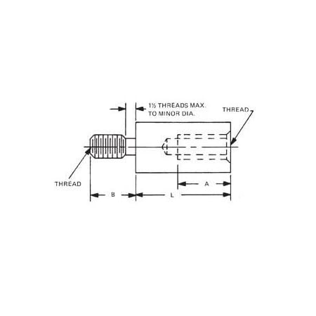 Raf Electronic Hardware 1/4 Hex Male-Female StandoffPassivation 4536-440-SS-20