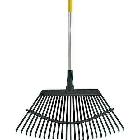 Flexrake Lawn Rake, 25 Tines, 48 in L Aluminum Handle 1A