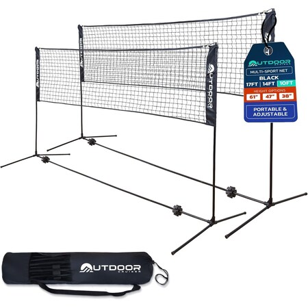 Outdoorcruiser Outdoor Cruiser Portable Sports Net, Adjustable Height, for Badminton, Pickleball, Volleyball OCPBNET10