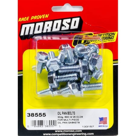 Superjock 38555 Small Block Chevy Oil Pan Bolt Kit SU3618890