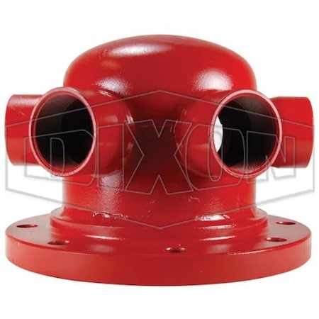 Dixon Flanged Pump Test Header, For Use with FDC Pump, 8 in, 6 2-1/2 in FNPT Outlet, Steel, Red HVF0806-25