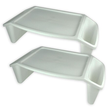 Romanoff Products Lap Tray, White, 2PK ROM90501-2