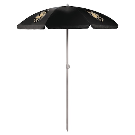 Picnic Time Family Of Brands NCAA Army Black Knights Outdoor Canopy Sunshade Beach Umbrella 5.5' - Small Patio Umbrella 822-00-179-764-0