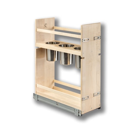 Century Components Kitchen Base Cabinet Pull-Out Canister Organizer, 8-7/8W x 26-3/4H x SIGCAN85PF