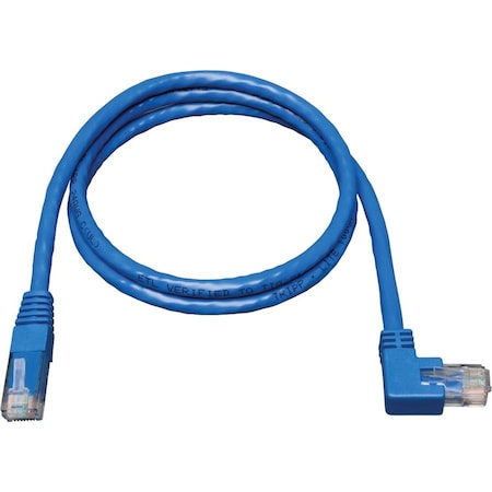 Tripp Lite Cat6 Cable, Right Angle, RJ45, Blue, 10ft N204-010-BL-RA