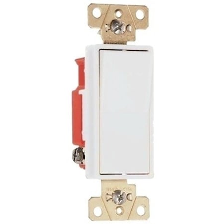 Legrand Decorator Switch, 20 A, 120/277 VAC, Back Wire, Side Wire Terminal, White 2621WCC8