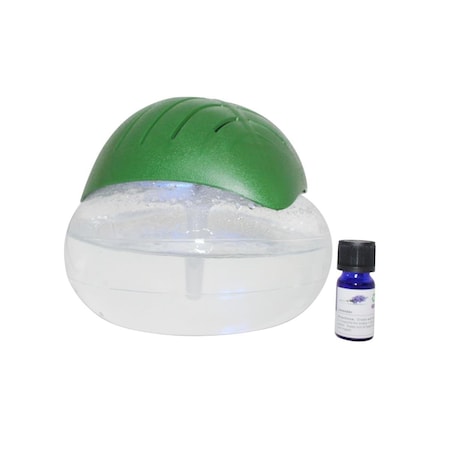 Ecogecko Green Leaf Air Cleaner & Revitalizer Essential Oil Diffuser with 10 ml Lavender Oil 75607