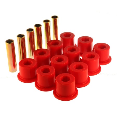 Energy Suspension Leaf Spring Bushing, Red; Polyurethane; With 1-1/2 Inch Outside Diameter Frame Shacke 3.2106R