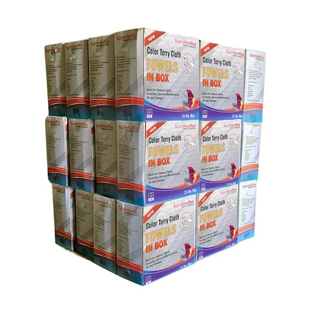 Supremeplus New Color Terry Towel Cleaning Rags, 1000 lbs. Pallet, 40 x 25 lbs. Bags, 40PK SP-1933