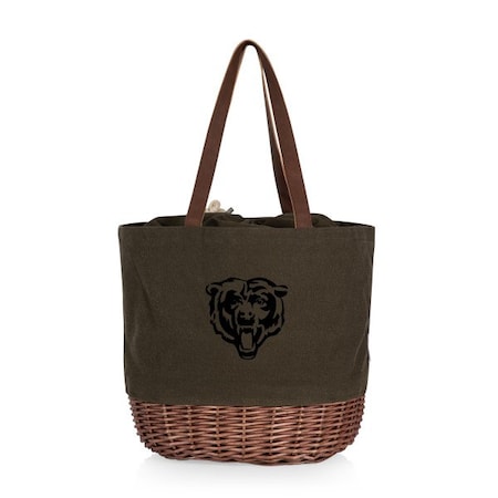 Picnic Time Family Of Brands NFL Chicago Bears - Coronado Canvas and Willow Basket Tote 203-00-140-064-2