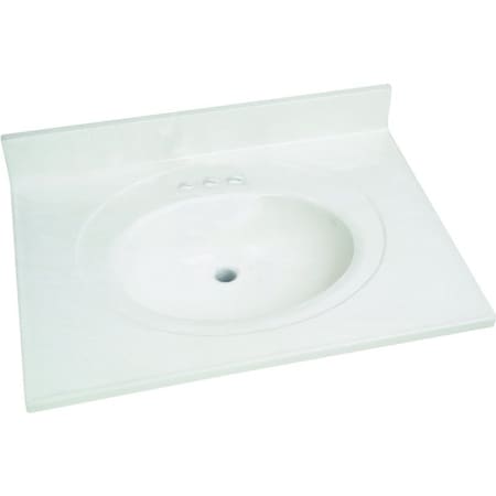 Fgi Foremost WW-2231 Vanity Top, 31 in OAL, 22 in OAW, Marble, White WW-2231