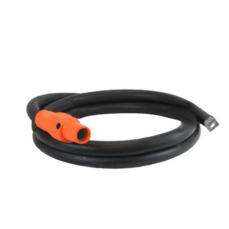 Power Assemblies Type W Pigtail 400A 4/0 AWG Series 16 Female Camlock to Lug 10 ft, Orange 40TW16010FLO