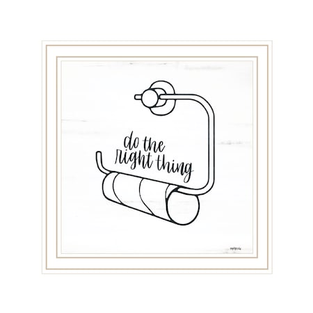 Homeroots Empty Toilet Paper Roll White Framed Print Wall Art 529813