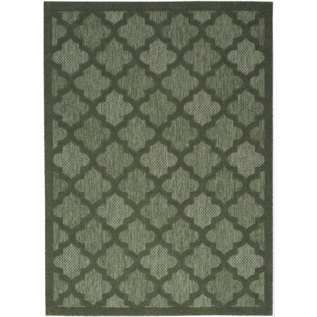 Homeroots 6' X 9' Dark Green And Light Green Trellis Indoor Outdoor Area Rug 545232