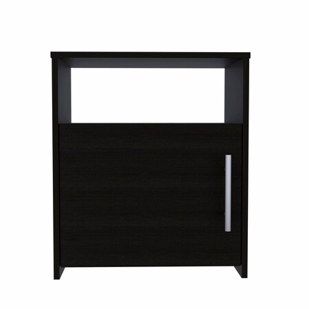 Homeroots 23" Black Wood Nightstand 473303