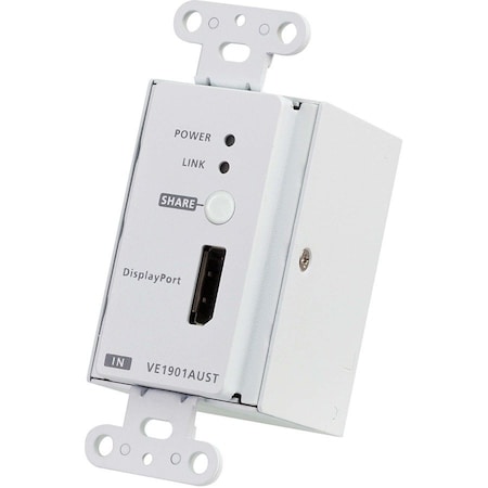 Aten DISPLAYPORT HDBASET LITE TRANSMITTER WITH POE AND US WALL PLATE VE1901AUST