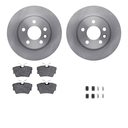Dynamic Friction Co DFC Brake Rotor with 5000 Brake Pads and Hardware Kit 6512-74418