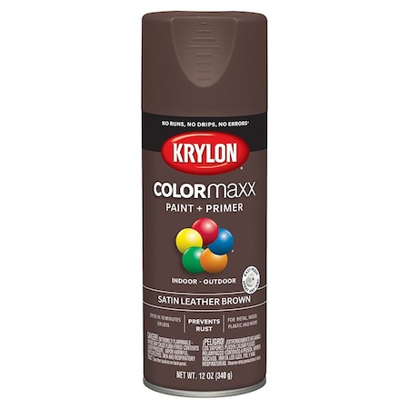 Sw Psb  Krylon Purdy Bestt Liebco White Lightning 12 Oz Krylon K05569007 Leather Brown COLORmaxx Paint & Primer Spray Paint, Satin K05568007