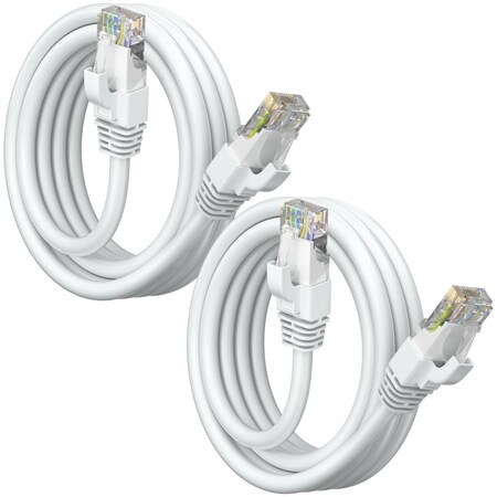 Maximm Cat6 Ethernet Cable 4ft 10Gbps 550MHz UTP, 2PK, White, 2PK WH2PK04