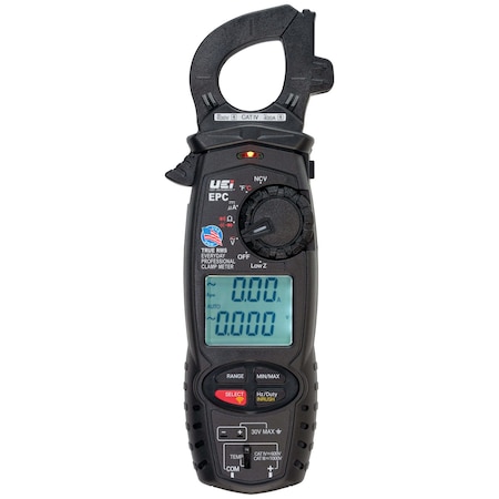 Uei Test Instruments Digital Clamp Meter, TRMS, 400 A EPC